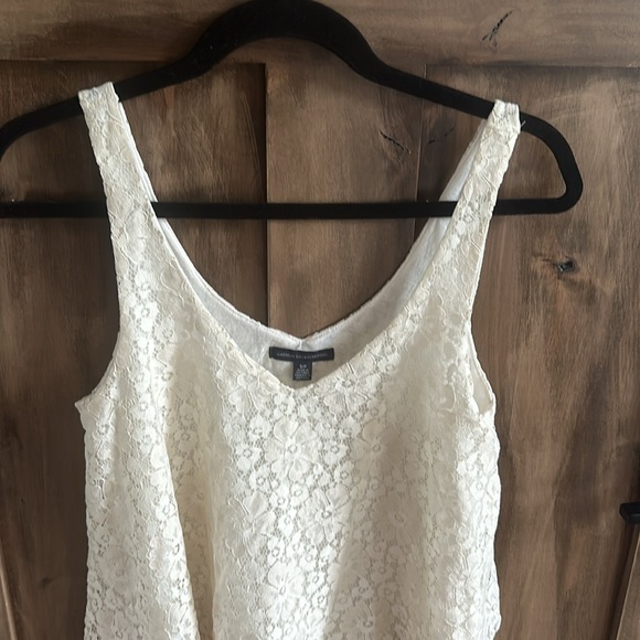 American Eagle 💚 Lace Swing Ivory Tank Top - Picture 4 of 10
